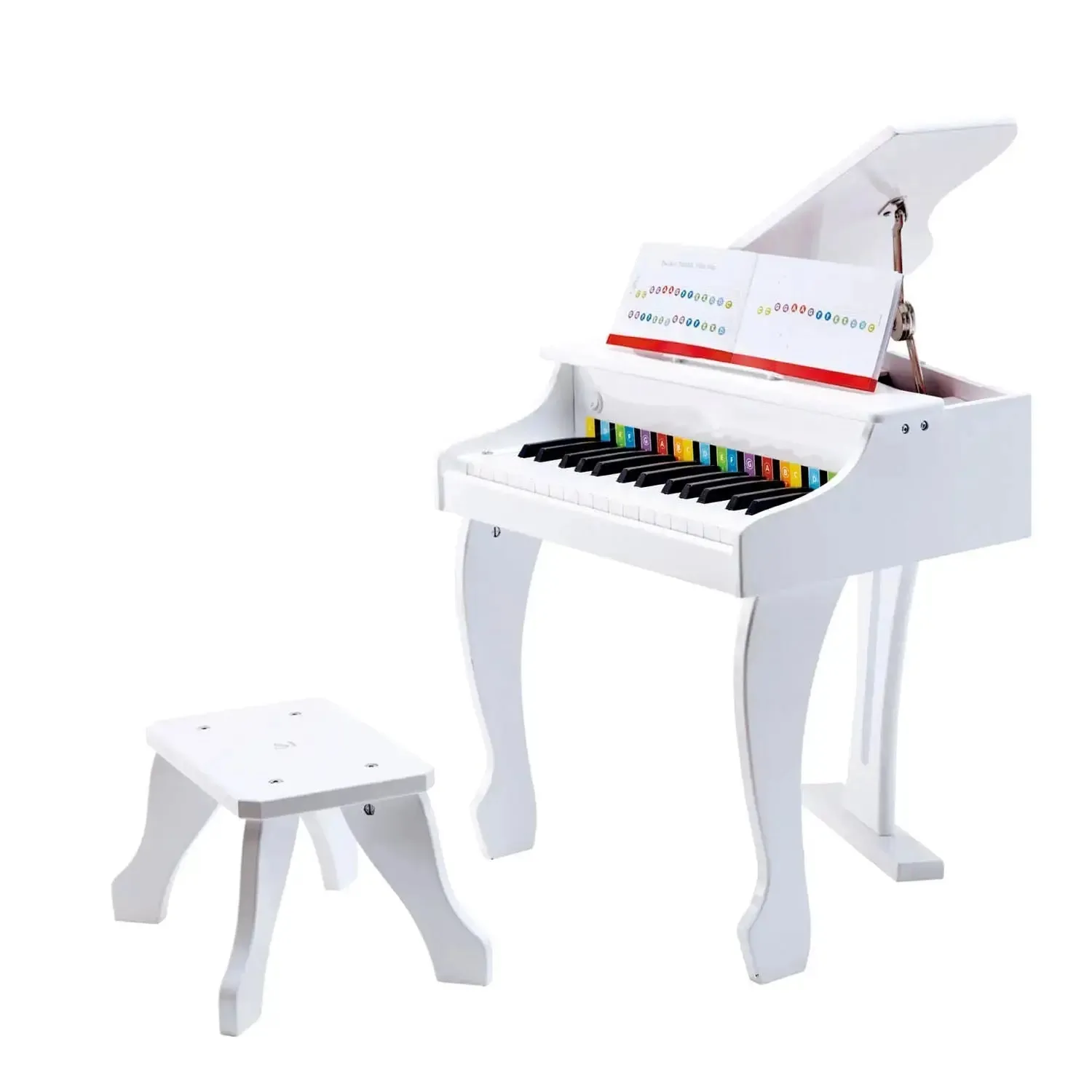 Hape Deluxe White Grand Piano Thirty Key Piano Toy