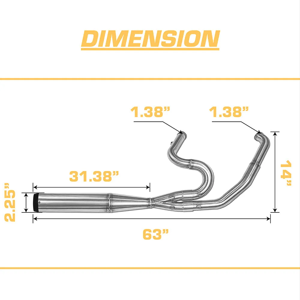 HARLEY TOURING EXHAUST 2-INTO-1
