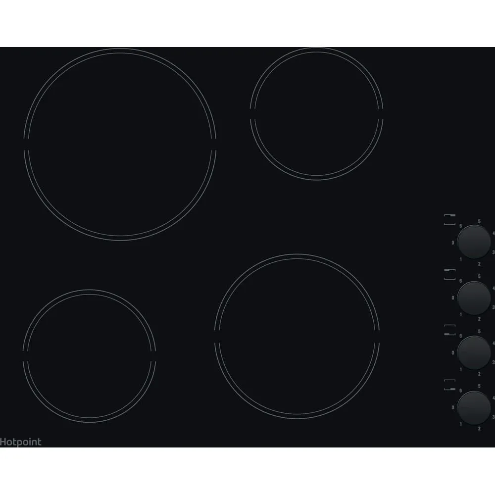 Hotpoint Ariston HR 619 C H Black Built-in 58 cm Ceramic 4 zone(s)