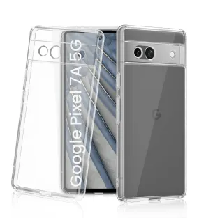 Ice Crystal Series Hybrid Transparent PC Military Grade TPU Back Cover for Google Pixel 7a 5G, 6.1 inch, Crystal Clear