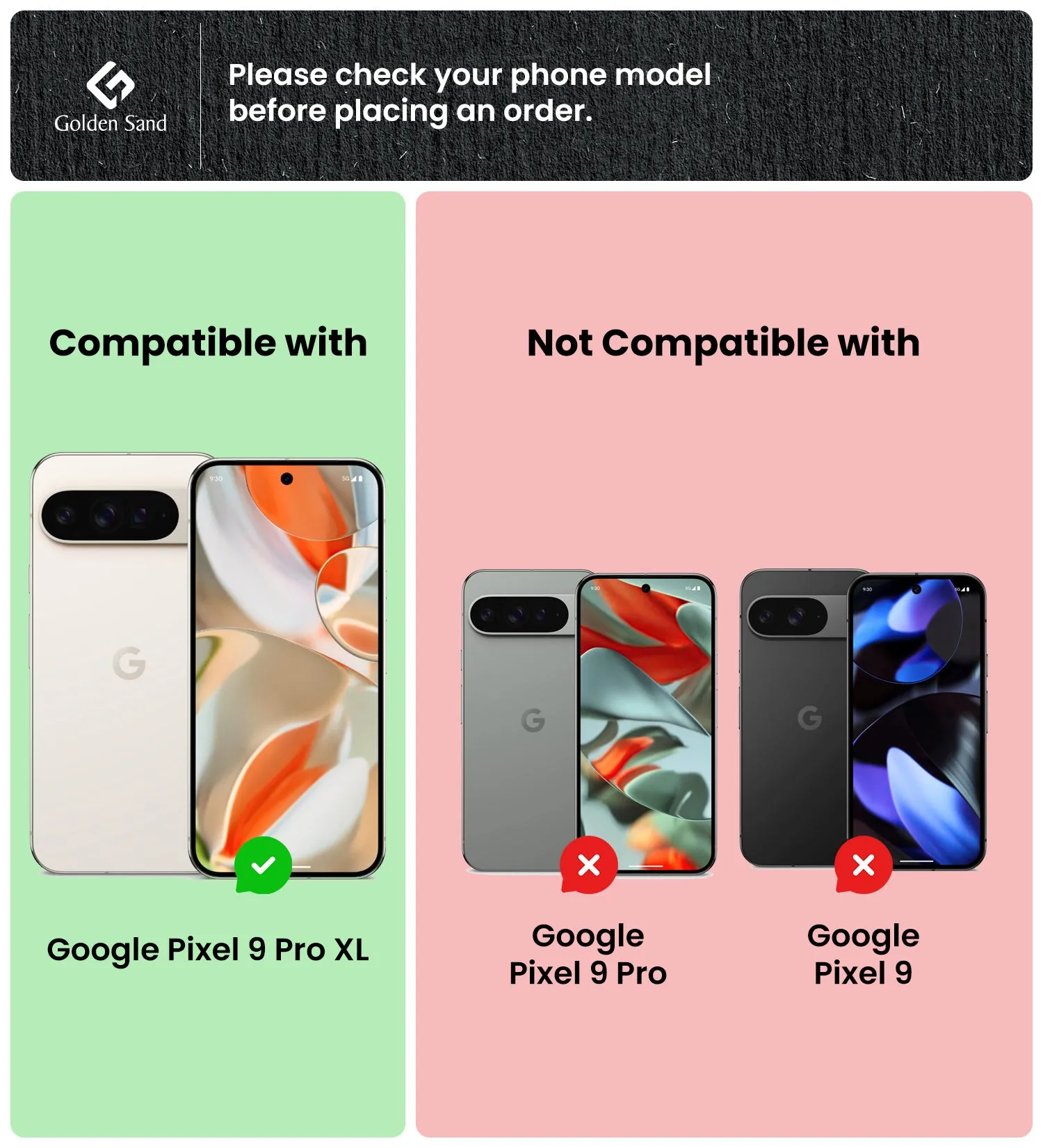 Ice Crystal Series Hybrid Transparent PC Military Grade TPU Back Cover for Google Pixel 9 Pro XL 5G, 6.8 inch, Crystal Clear