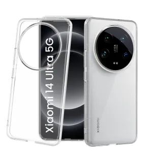 Ice Crystal Series Hybrid Transparent PC Military Grade TPU Back Cover for Xiaomi 14 Ultra 5G, 6.73 inch, Crystal Clear