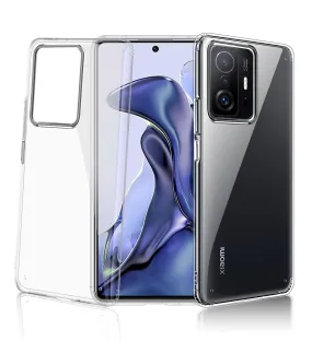 Ice Crystal Series Hybrid Yellow Resistant Transparent PC Military Grade TPU Back Cover for Xiaomi Mi 11T 5G, Xiaomi 11T Pro 5G, 6.67 inch, Crystal Clear