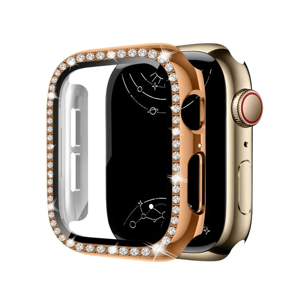 Indigeo Bling Diamond Tempered Glass Case For Apple Watch Series 10