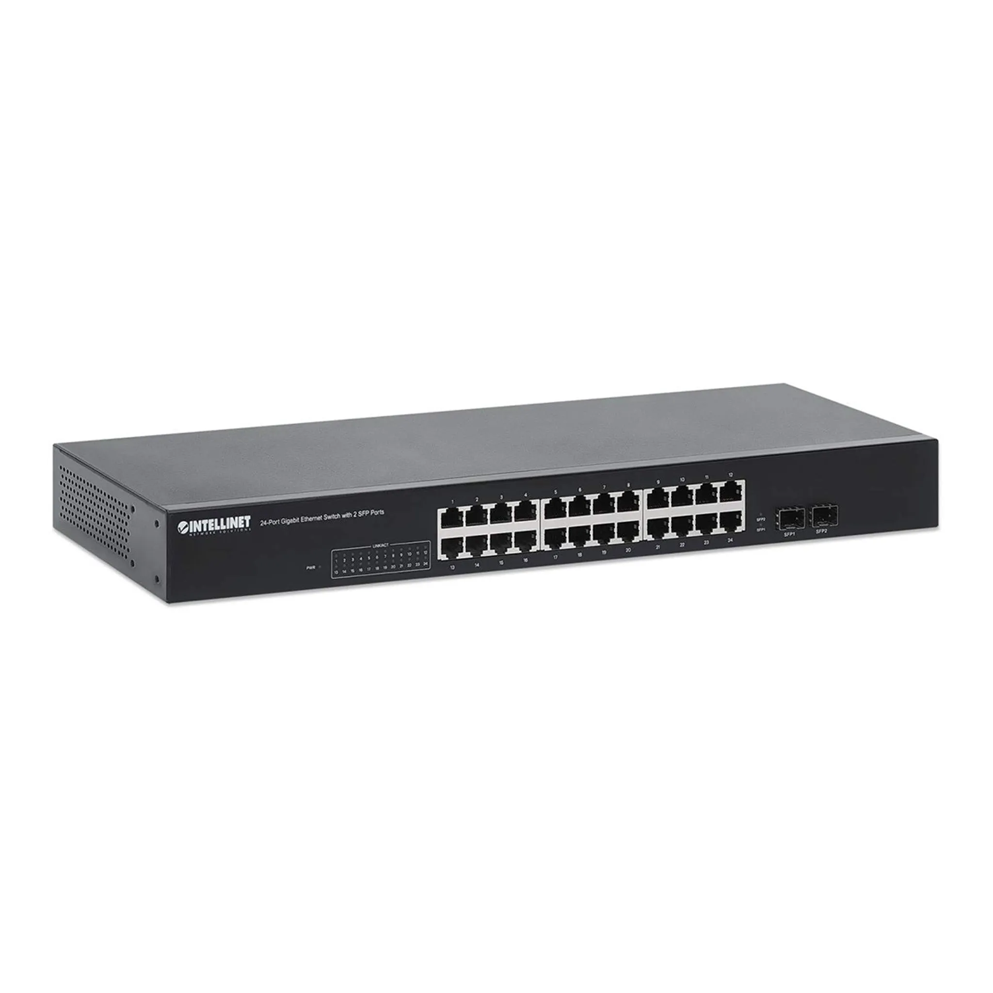 Intellinet 561877 24-Port Gigabit Ethernet Switch with 2 SFP Ports