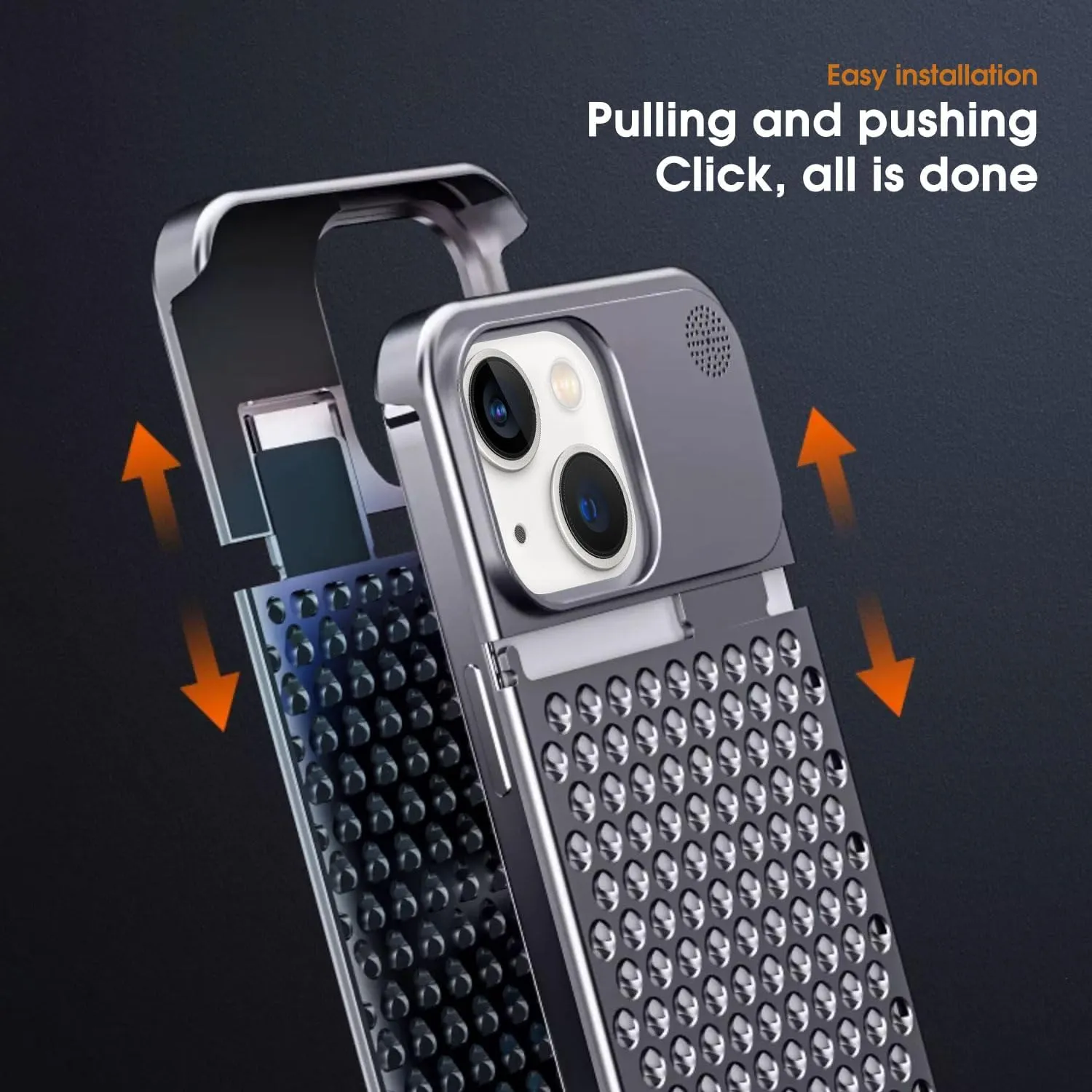 iPhone 15 Case Metal Anti-Fall Heat Dissipation Aluminum Case