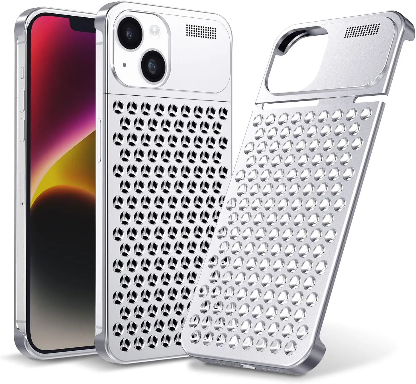 iPhone 15 Pro Case Anti-Fall Heat Dissipation Anti-Scratch Slim Aluminum Case
