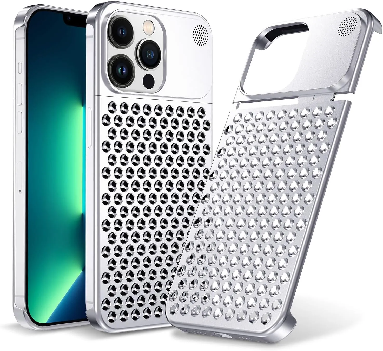 iPhone 15 Pro Case Anti-Fall Heat Dissipation Anti-Scratch Slim Aluminum Case