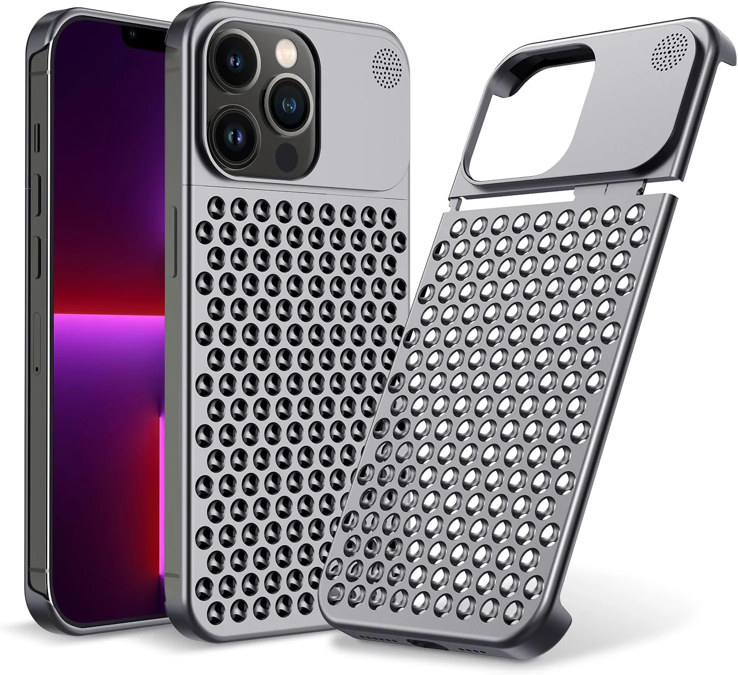 iPhone 15 Pro Case Anti-Fall Heat Dissipation Anti-Scratch Slim Aluminum Case