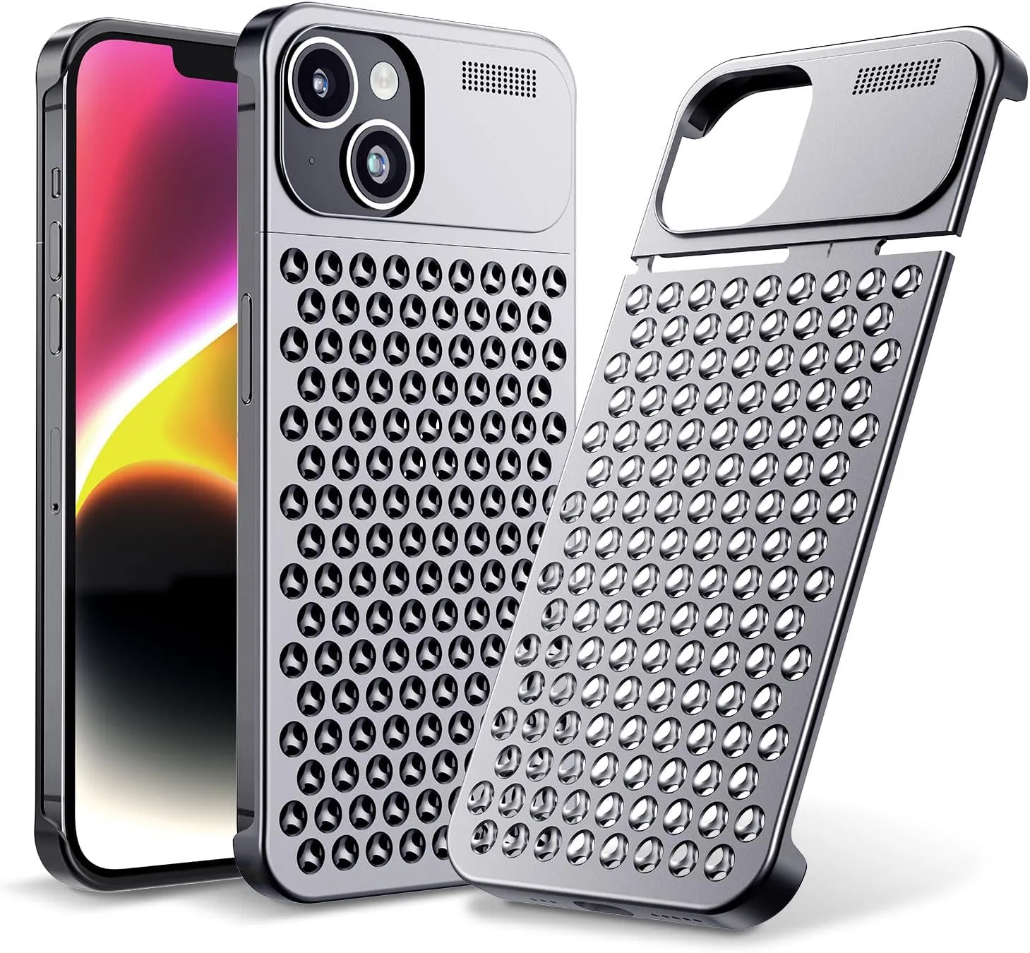 iPhone 15 Pro Case Anti-Fall Heat Dissipation Anti-Scratch Slim Aluminum Case