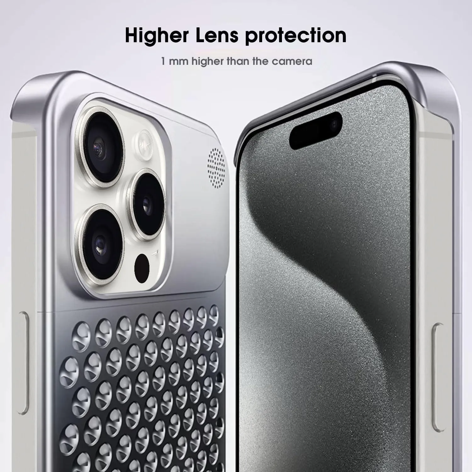 iPhone 15 Pro Case Anti-Fall Heat Dissipation Anti-Scratch Slim Aluminum Case