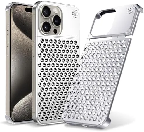 iPhone 15 Pro Case Anti-Fall Heat Dissipation Anti-Scratch Slim Aluminum Case