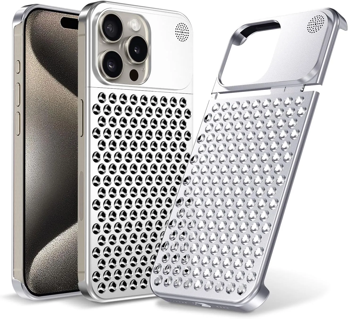 iPhone 15 Pro Case Anti-Fall Heat Dissipation Anti-Scratch Slim Aluminum Case