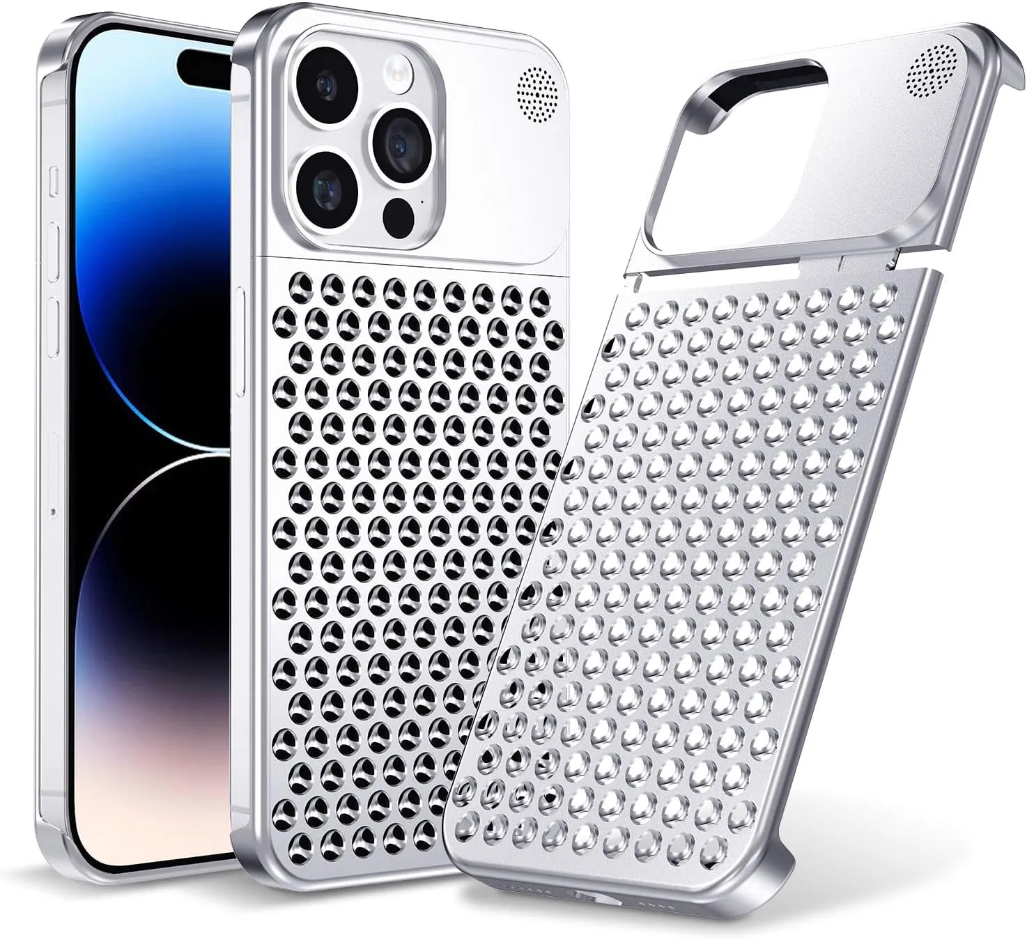 iPhone 15 Pro Case Anti-Fall Heat Dissipation Anti-Scratch Slim Aluminum Case