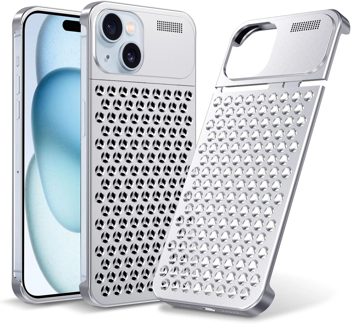 iPhone 15 Pro Case Anti-Fall Heat Dissipation Anti-Scratch Slim Aluminum Case