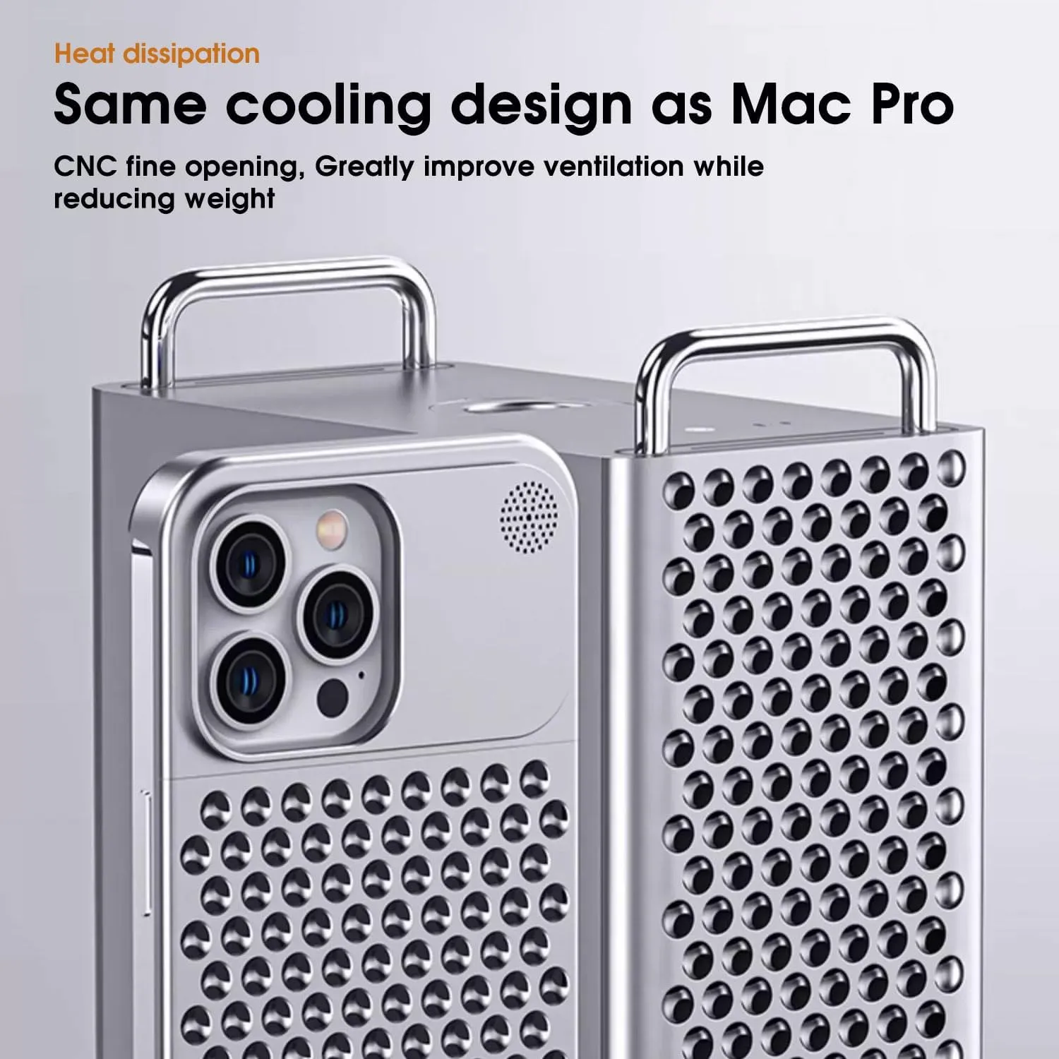 iPhone 15 Pro Case Anti-Fall Heat Dissipation Anti-Scratch Slim Aluminum Case
