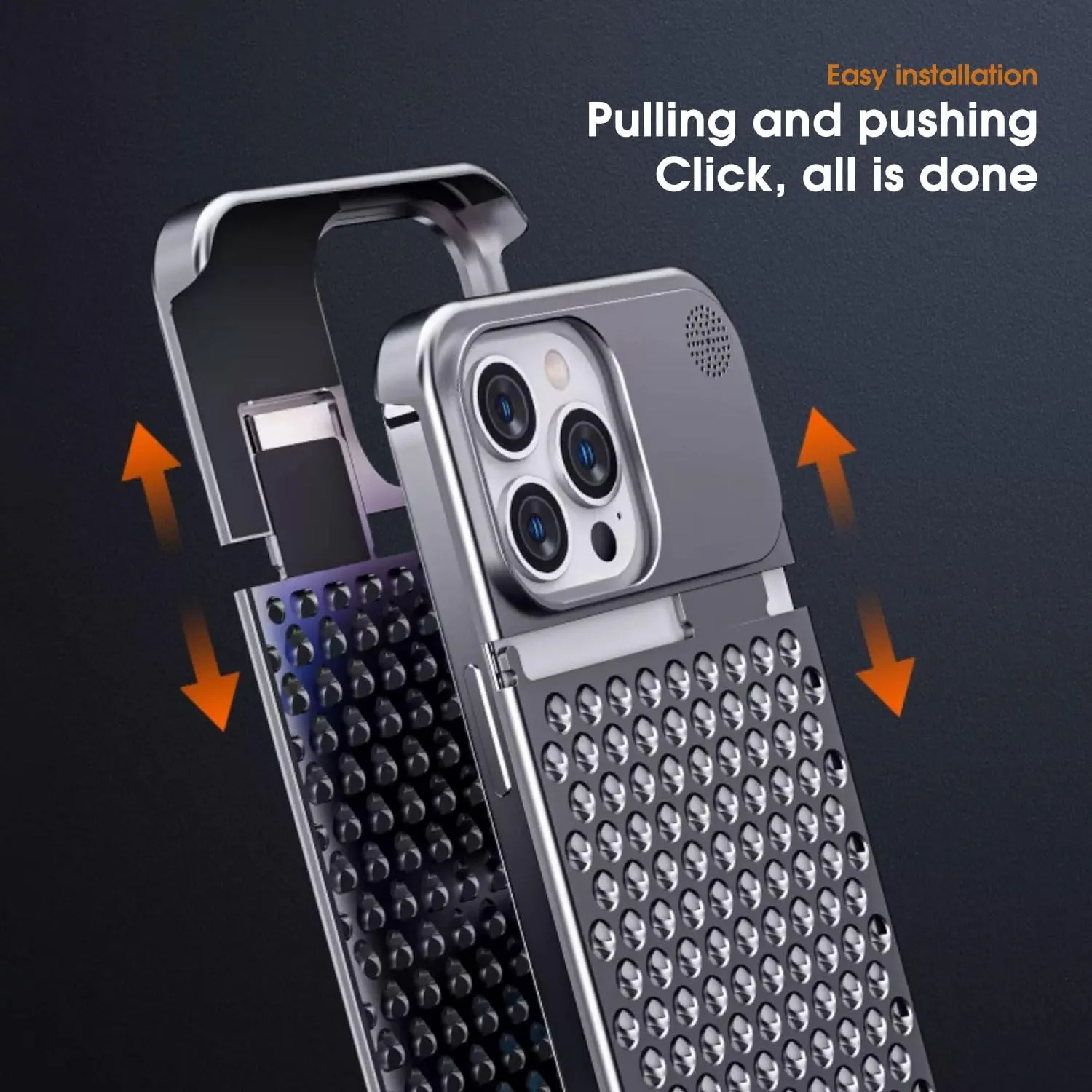 iPhone 15 Pro Case Anti-Fall Heat Dissipation Anti-Scratch Slim Aluminum Case