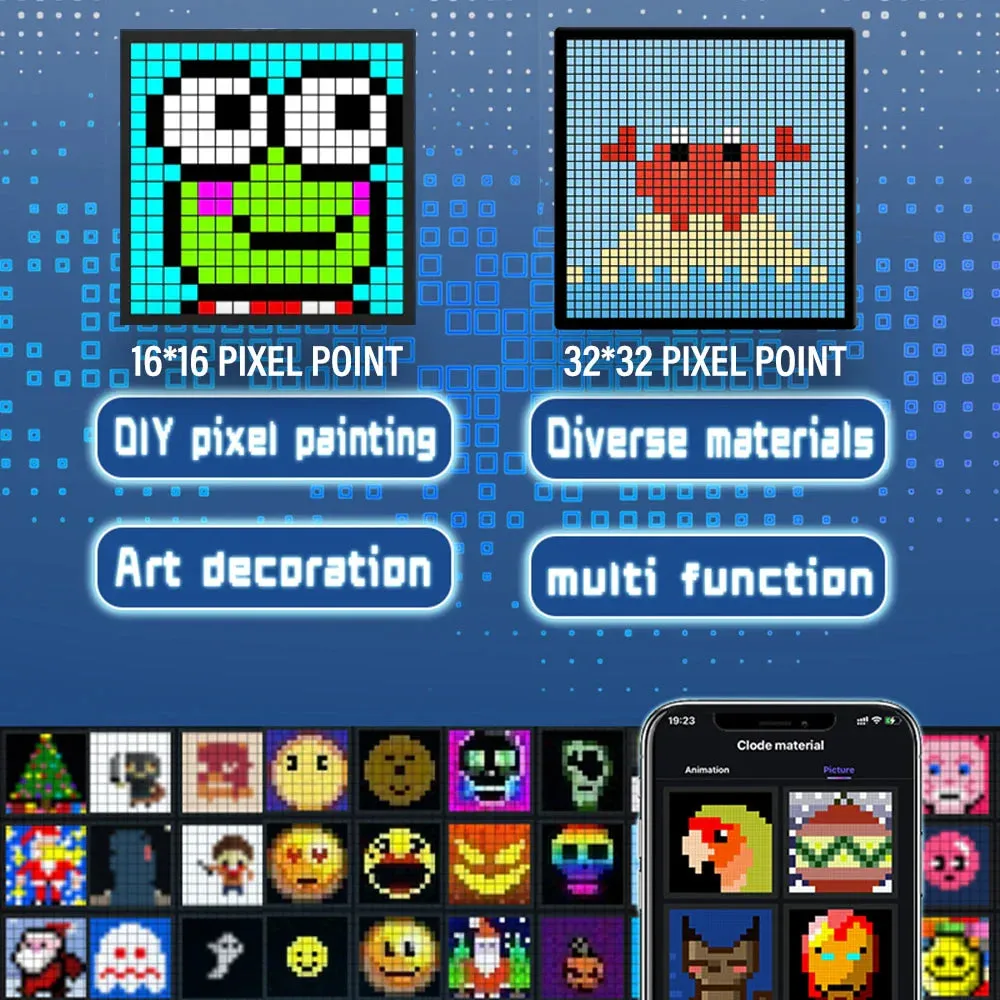 Kawaii Smart LED Pixel Display & Custom Art App