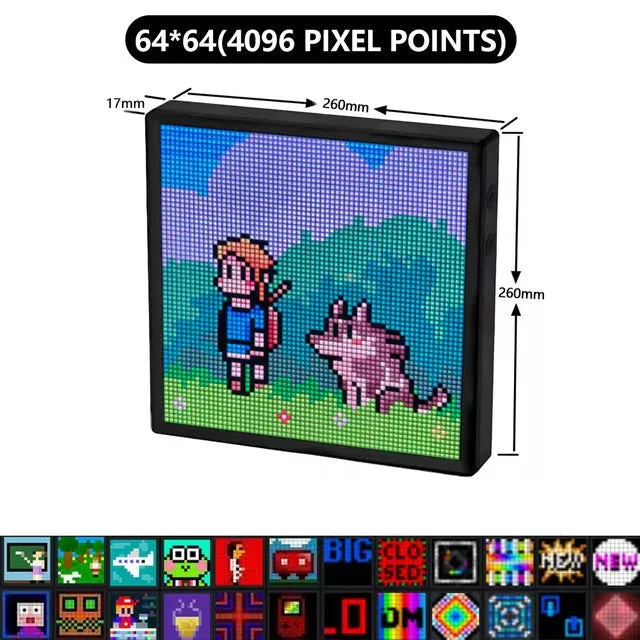 Kawaii Smart LED Pixel Display & Custom Art App