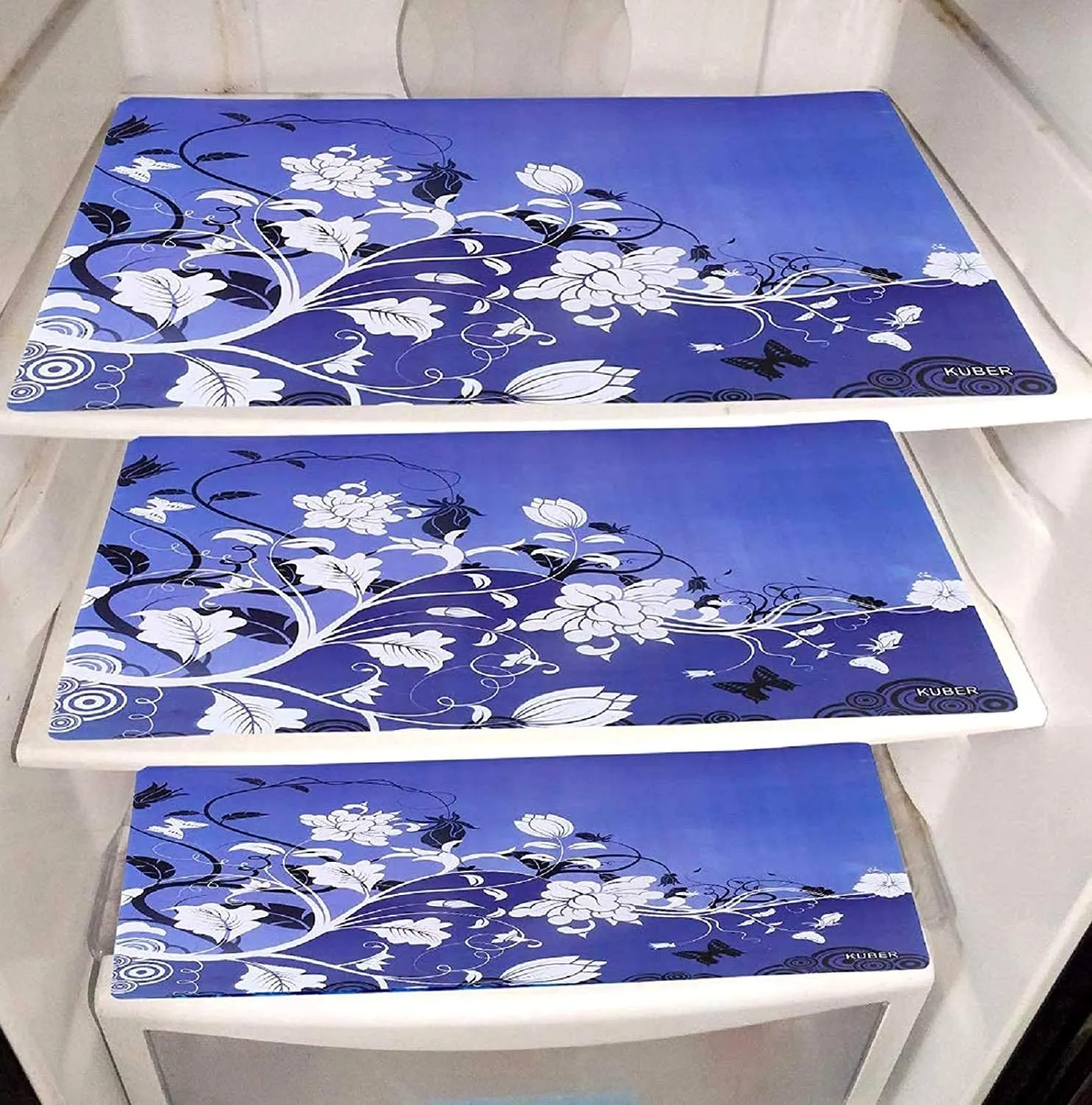 Kuber Industries PVC 6 Pieces Refrigerator Drawer Mats (Blue) -CTLTC11152