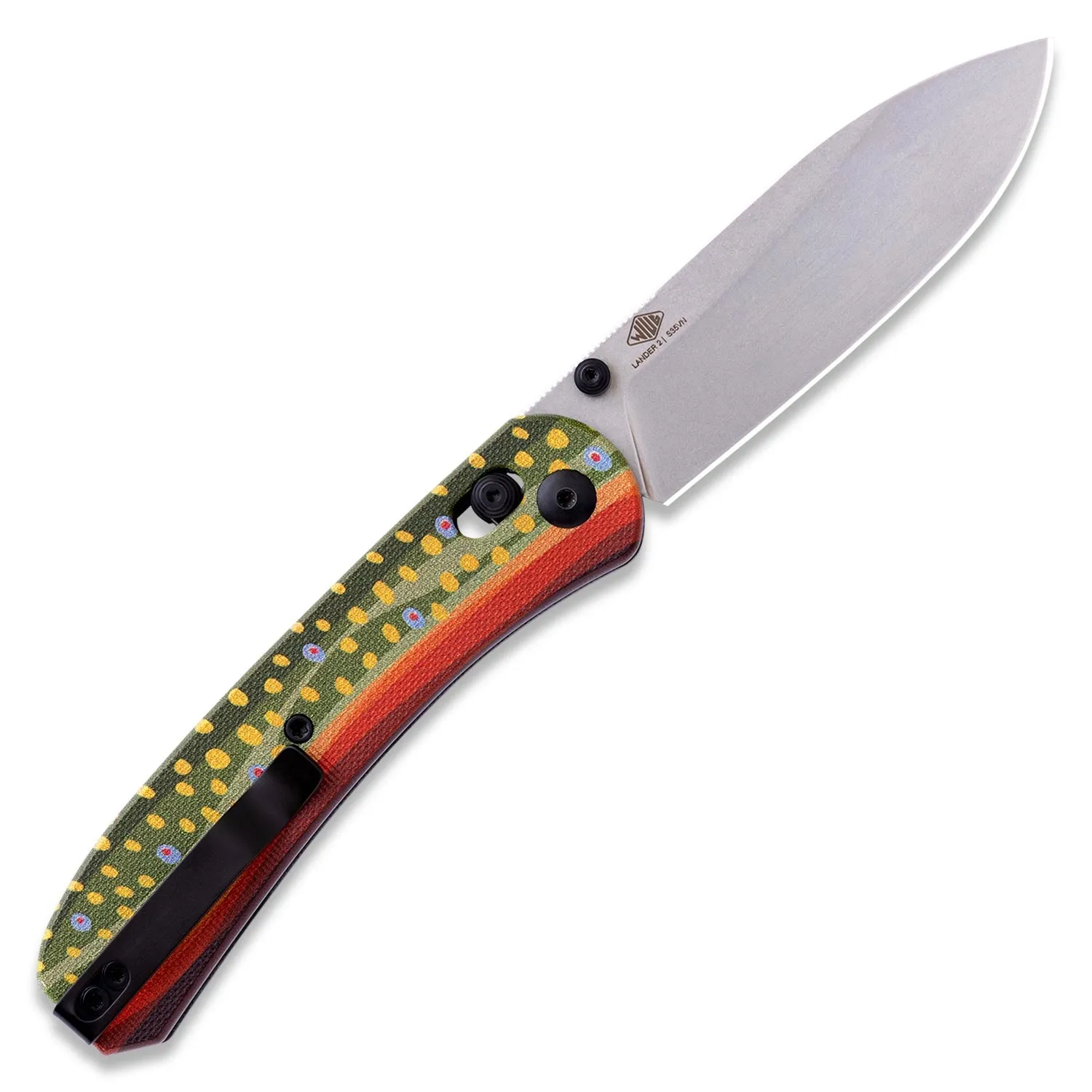 Lander 2 Knife Scales - Brook Trout G10