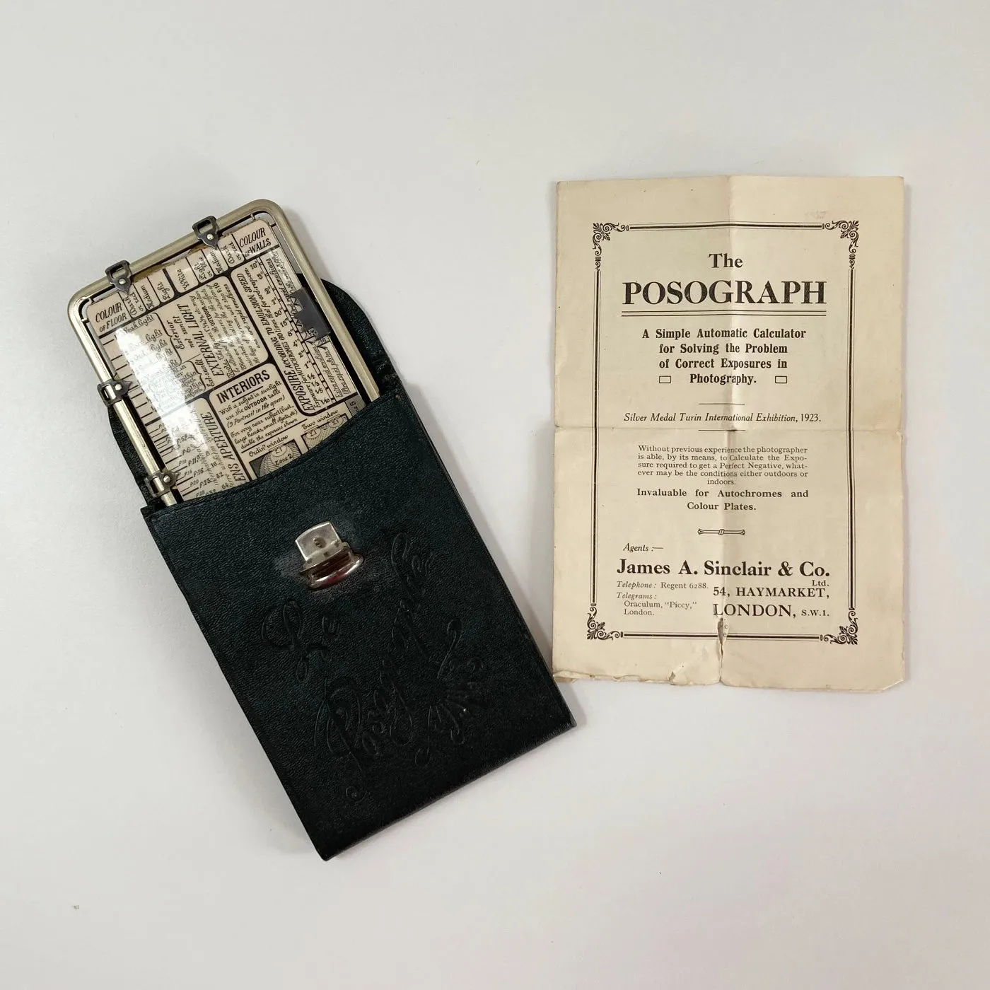 Le Posographe Photographic Exposure Calculating Machine by Auguste Kauffman