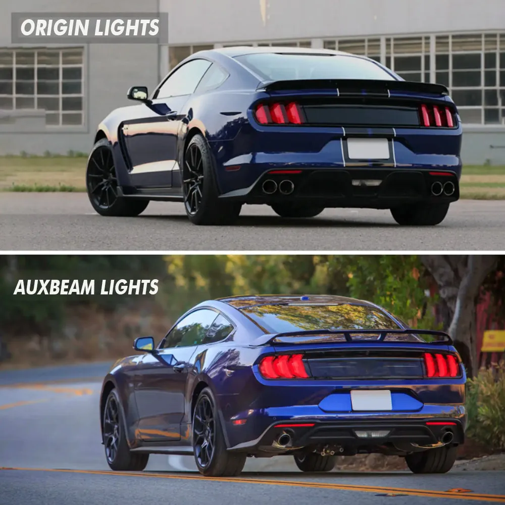 LED Tail Lights Assembly With 5 Modes Sequential Turn Signal For 2015-2023 Ford Mustang 6th Gen (S550)