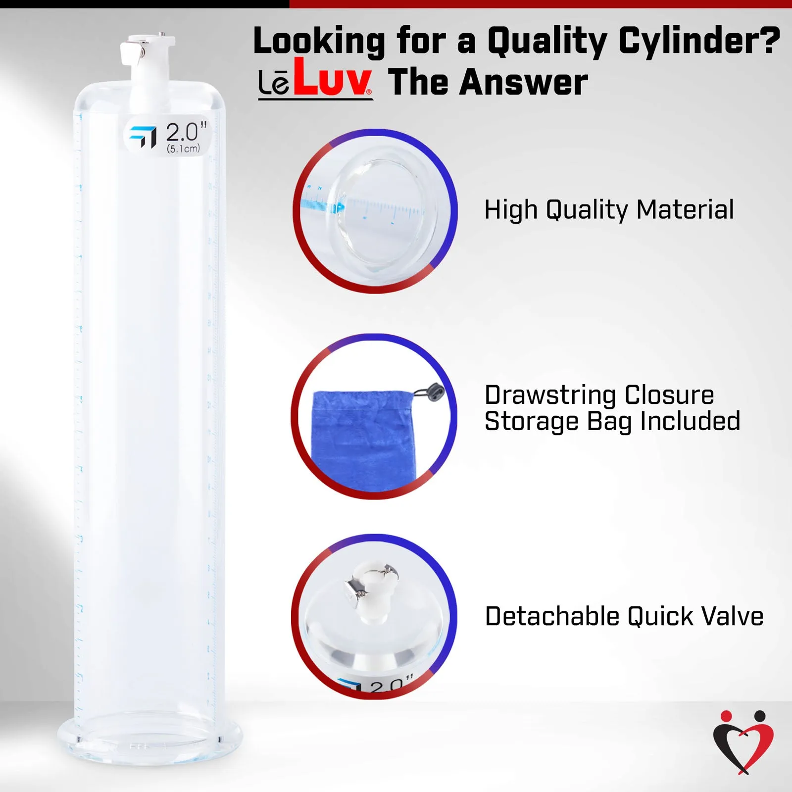 LeLuv JacVac Penis Pump - NPT Handle   Protected Gauge - 12" Thick Wall, No Flange Cylinder [Shopify ONLY]