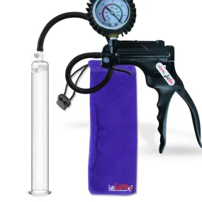 LeLuv JacVac Penis Pump - NPT Handle   Protected Gauge - 12" Thick Wall, No Flange Cylinder [Shopify ONLY]