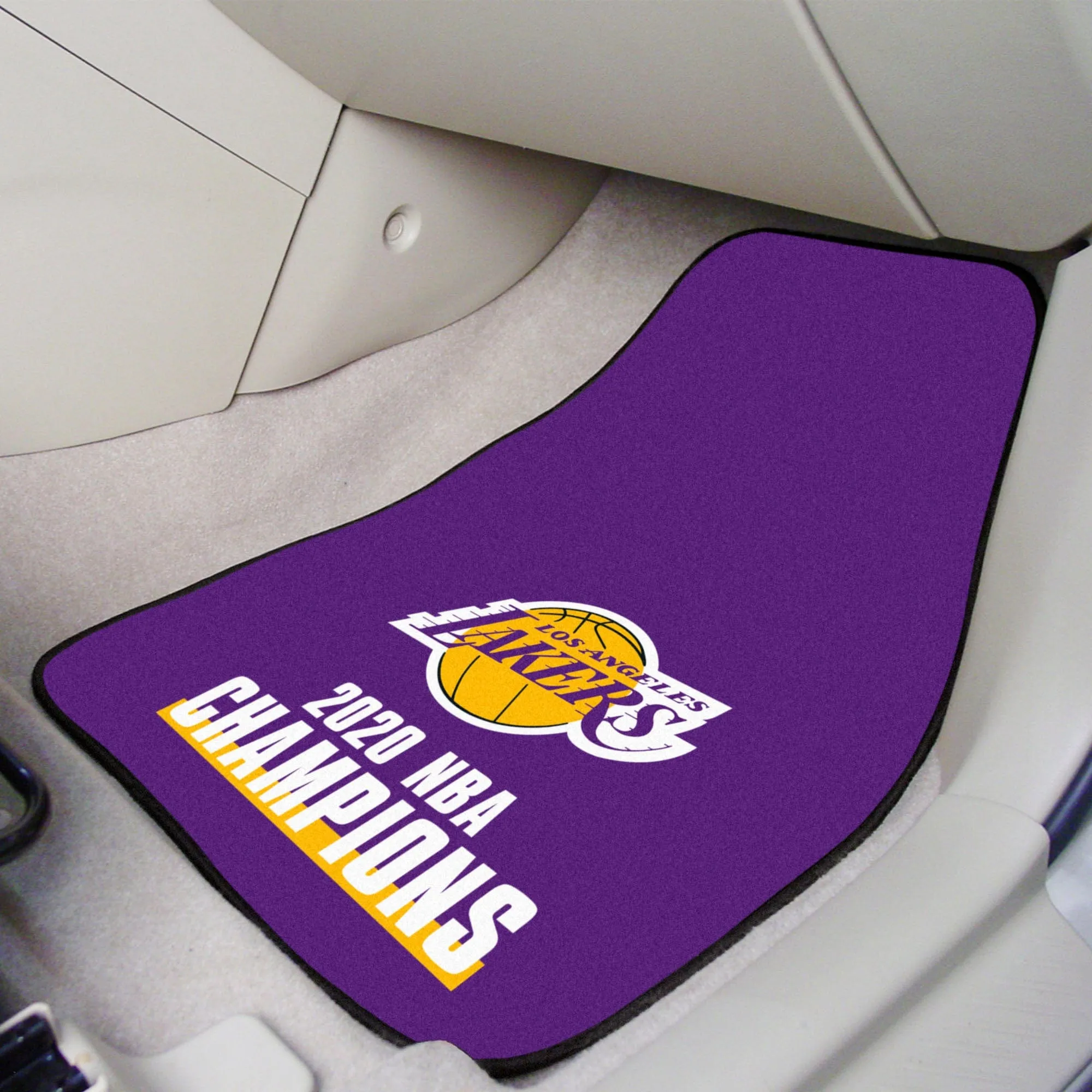 Los Angeles Lakers 2020 NBA Champions Front Carpet Car Mat Set - 2 Pieces