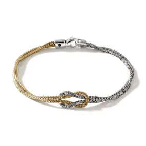 Love Knot Bracelet, Gold, Silver, 1.8MM