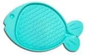 Loving Pets Spill-Proof Fish Shaped Cat Mat Aqua Green 1ea