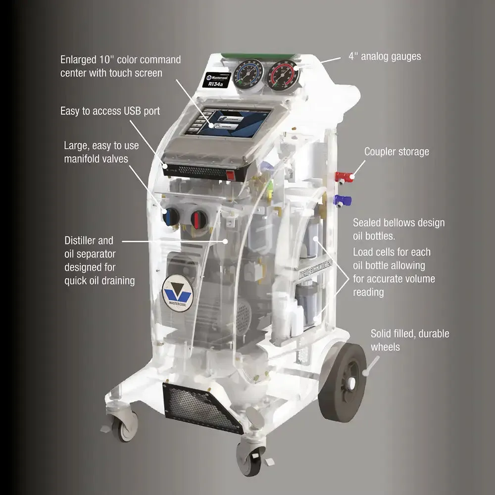 Mastercool KIT-2A R134a/R1234yf/Hybrid R/R/R Machine, COMMANDER2100/4100