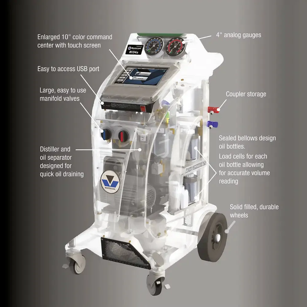Mastercool R134a Semi-Auto Recovery, Recycle, Recharge Machine - COMMANDER1100