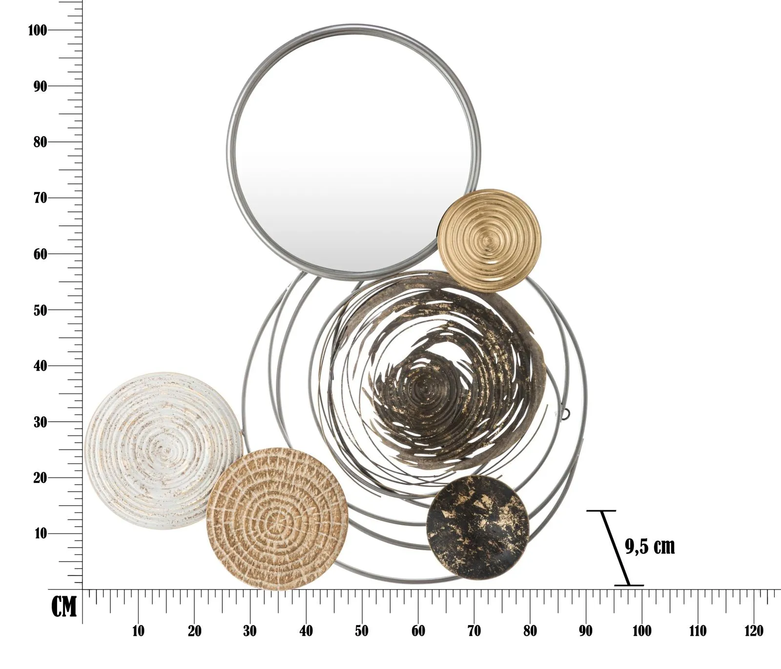 Metallic & Glass Circle Wall decor