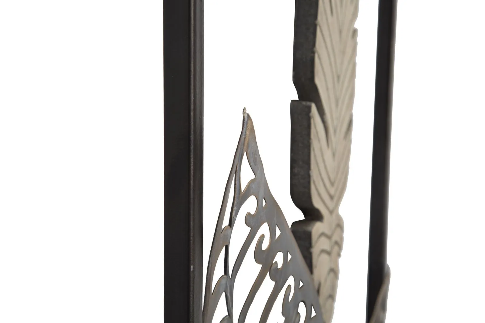 Metallic & Wooden Palm Leaf Wall Decor