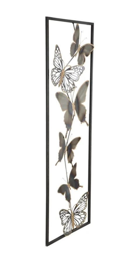 Metallic Butterfly Wall Decor in Frame