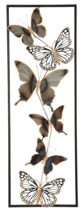 Metallic Butterfly Wall Decor in Frame