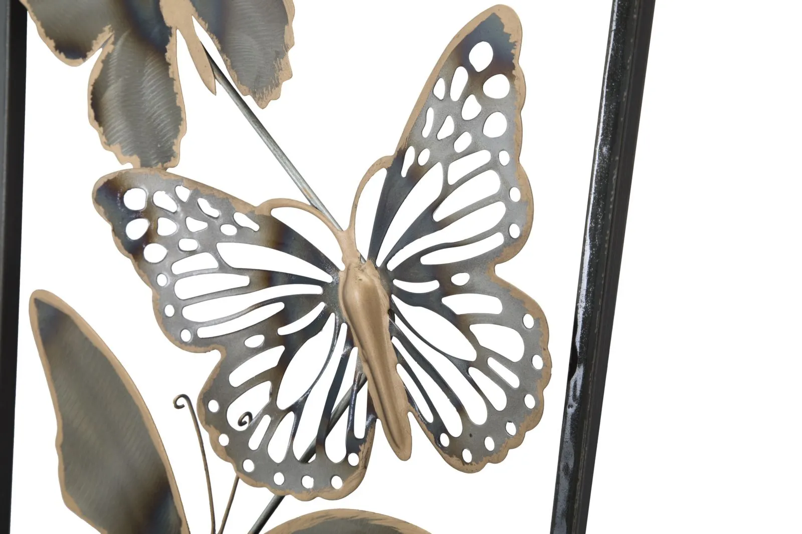 Metallic Butterfly Wall Decor in Frame