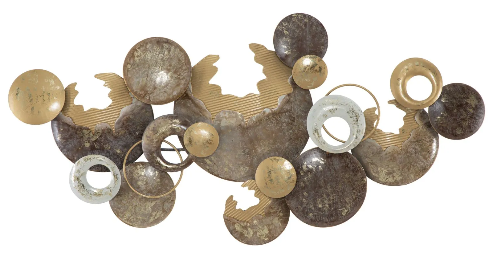 Metallic Circles Geometric Wall Decor