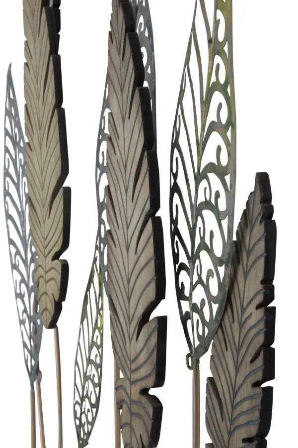Metallic Leaf Sculpture Wall Decor