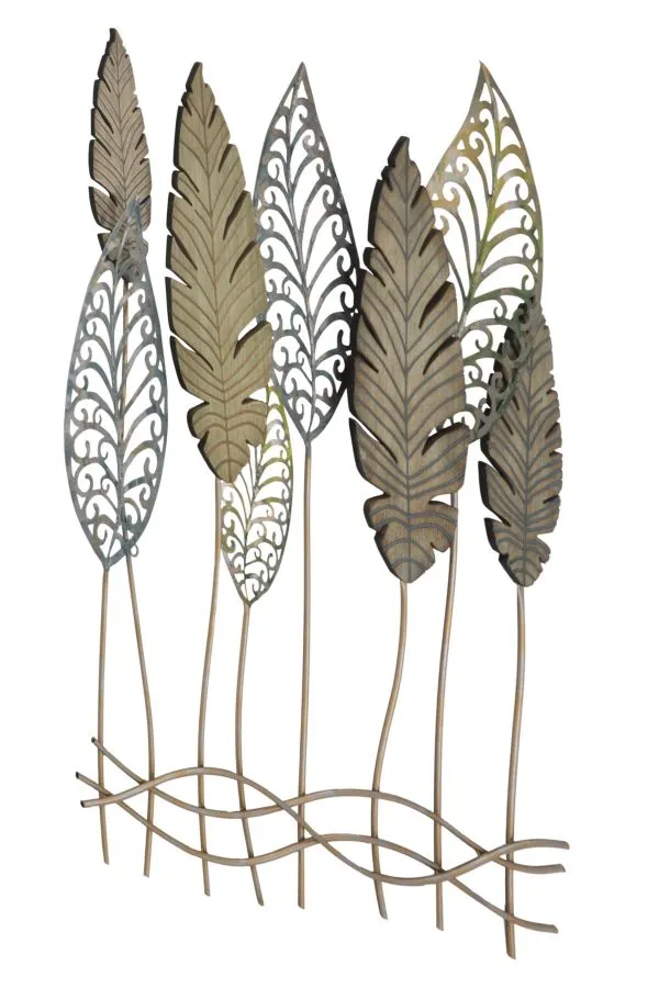 Metallic Leaf Sculpture Wall Decor