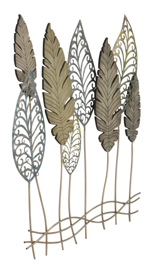 Metallic Leaf Sculpture Wall Decor