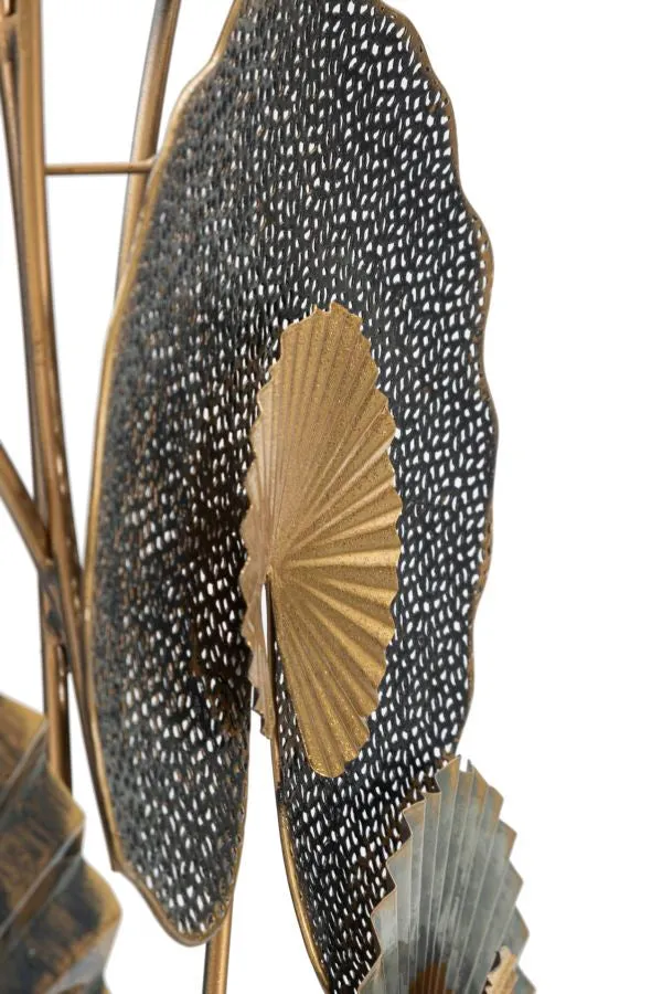 Metallic Lily Pad Bouquet Wall Decor
