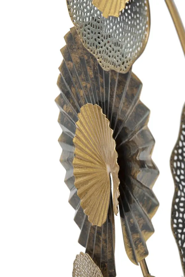 Metallic Lily Pad Bouquet Wall Decor