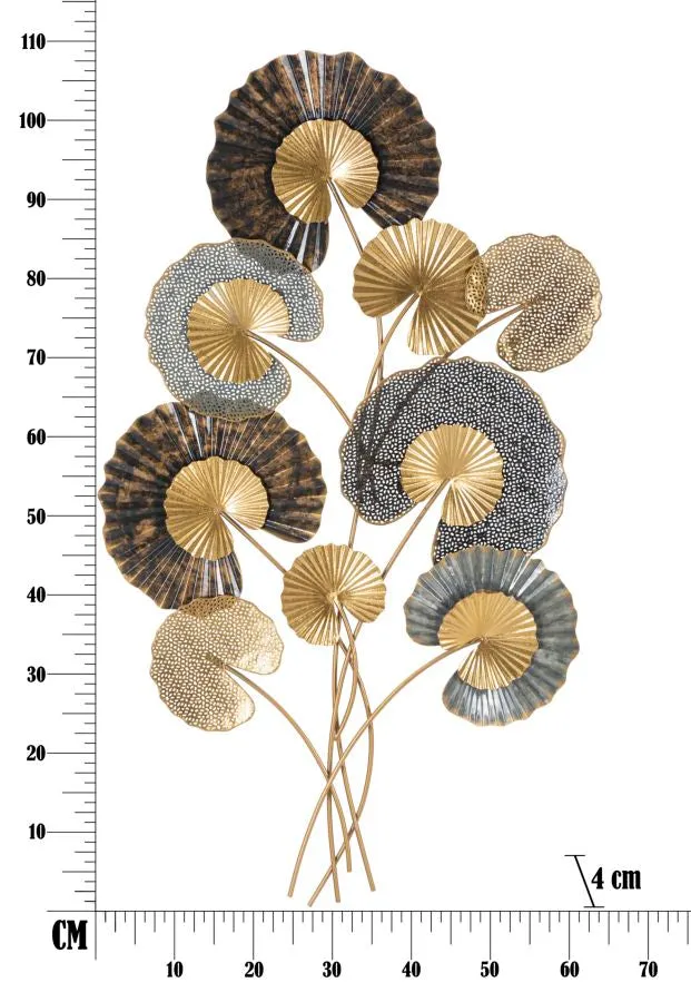 Metallic Lily Pad Bouquet Wall Decor