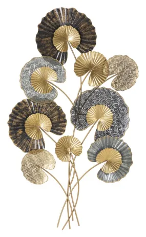 Metallic Lily Pad Bouquet Wall Decor