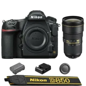 Nikon D850 DSLR Camera with Nikon AF-S NIKKOR 24-70mm f/2.8E ED VR Lens