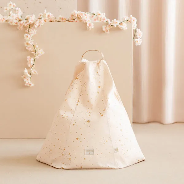 Nobodinoz Marrakech Beanbag - Gold Stella / Dream Pink