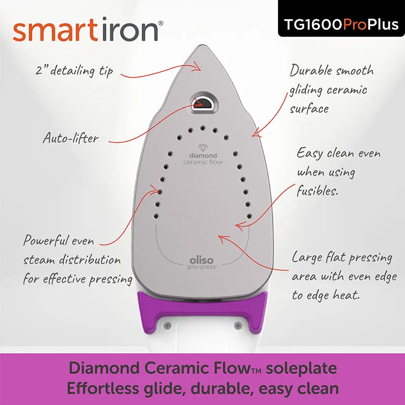Oliso® TG1600Pro  Smart Iron® - Orchid